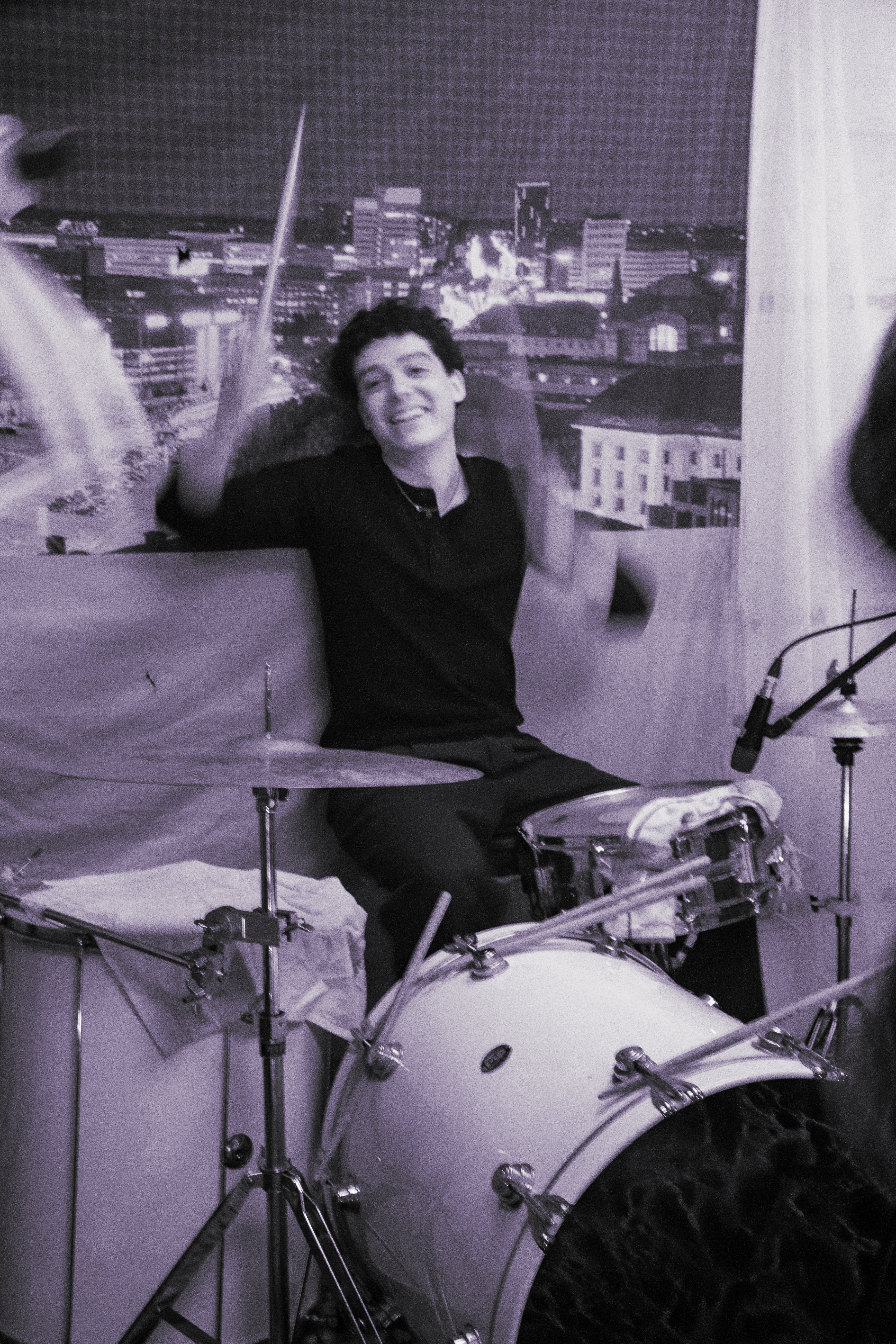 Pedro on drums